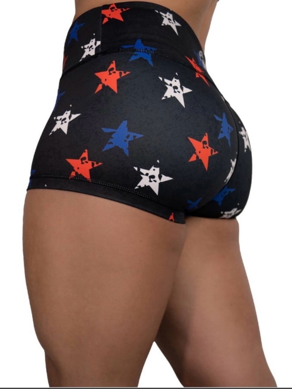 Feed Me Fight Me Women's Black Star Print Fitness Shorts